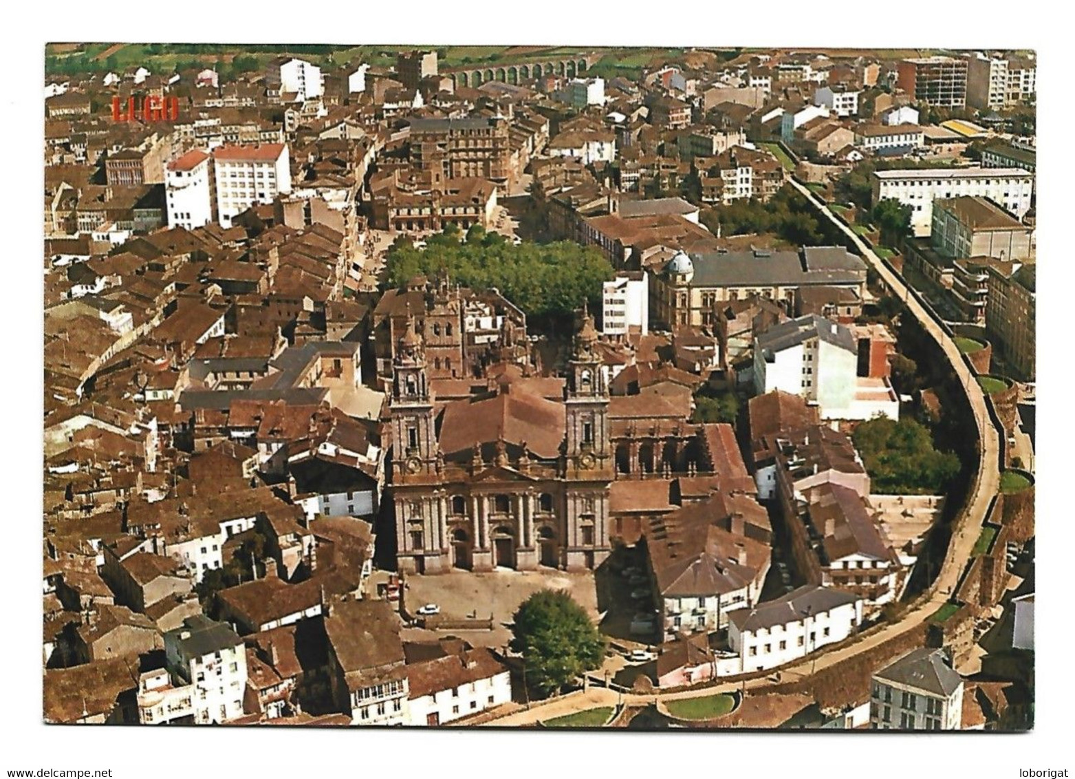 VISTA AEREA / AERIAL VIEW.-  LUGO.- ( ESPAÑA ). - Lugo