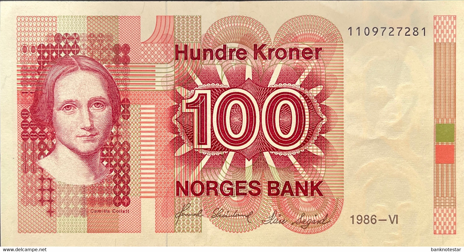 Norway 100 Kroner, P-43c (1986) - Extremely Fine Plus - Norway