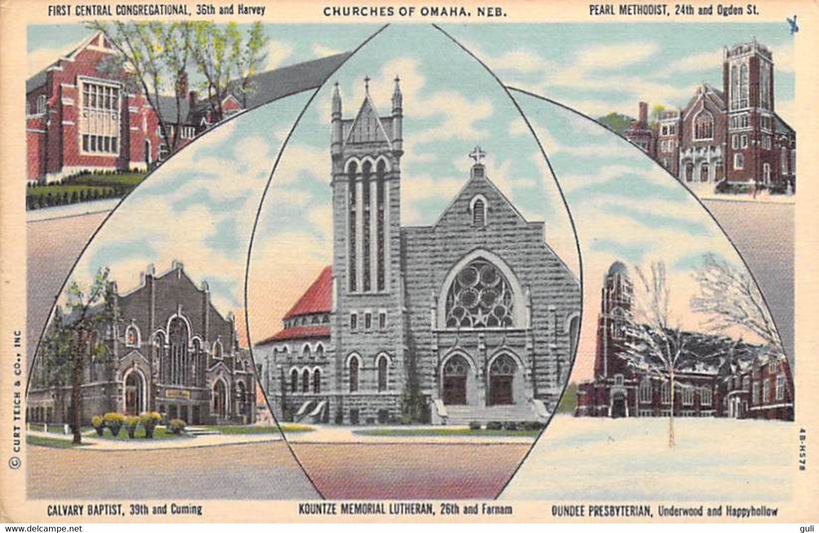 Amérique Etats-Unis NE - Nebraska  OMAHA Churchs Of Omaha (Eglise Eglises) * PRIX FIXE - Omaha