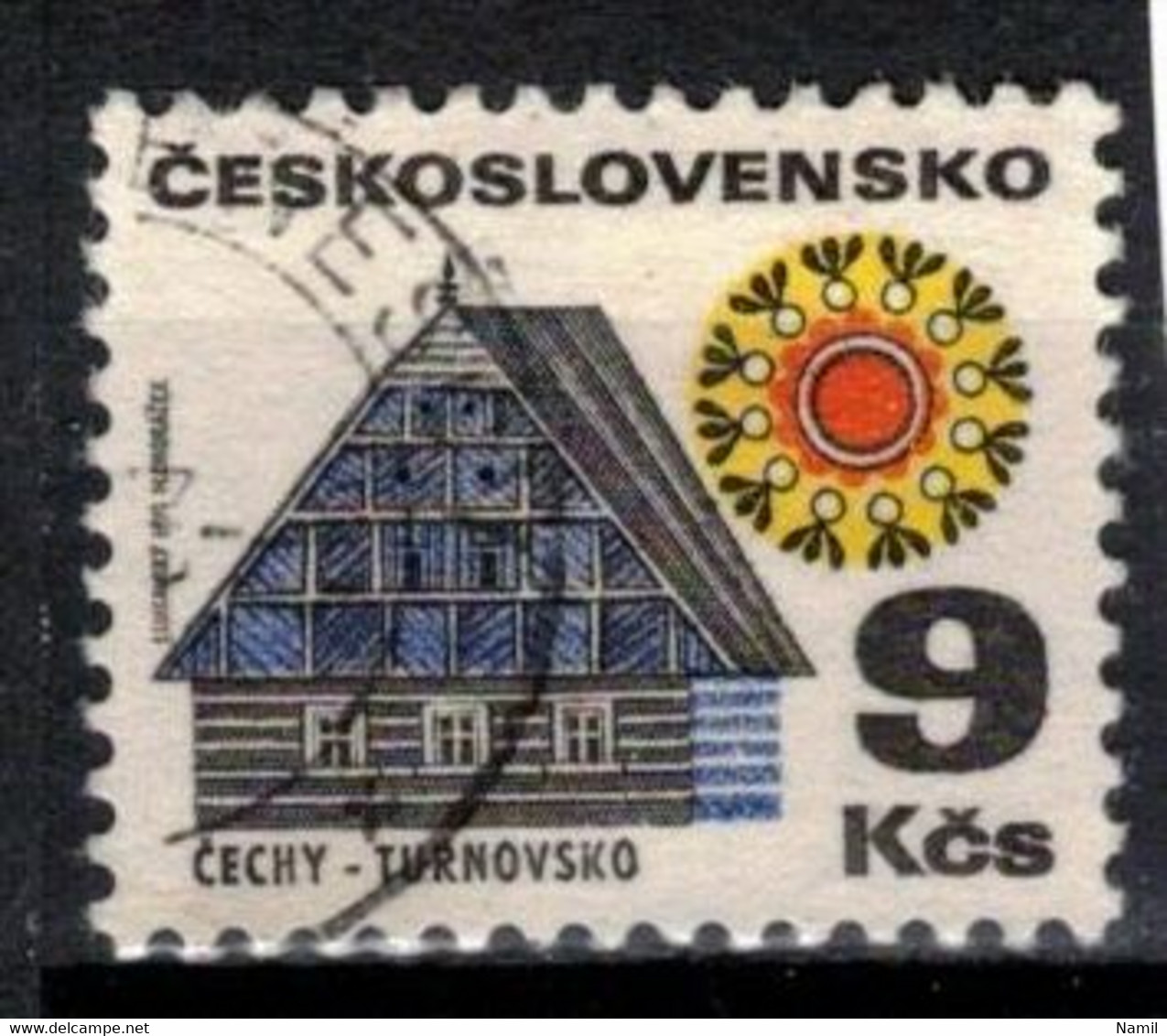 Tchécoslovaquie 1971 Mi 1991 (Yv 1838), Obliteré, Varieté - Position 26/2 - Variétés Et Curiosités