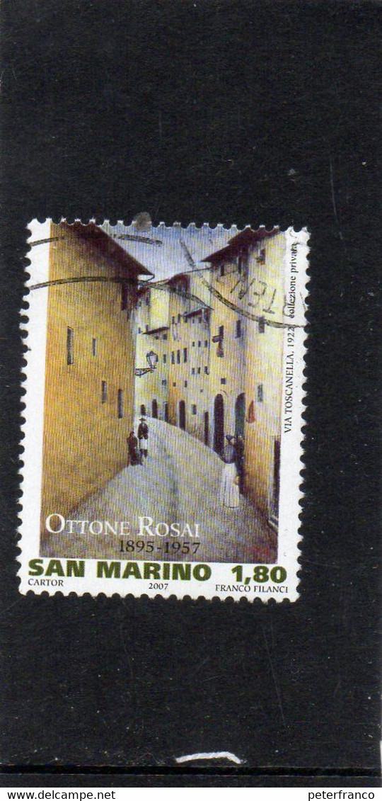 2007 San Marino - Ottone Rosai - Oblitérés