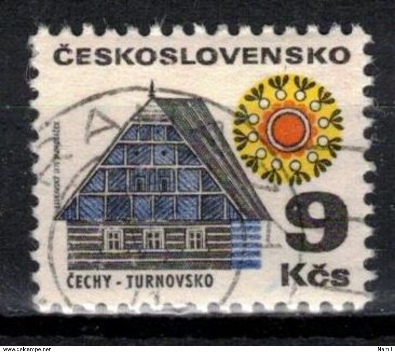 Tchécoslovaquie 1971 Mi 1991 (Yv 1838), Obliteré, Varieté - Position 6/2 - Abarten Und Kuriositäten