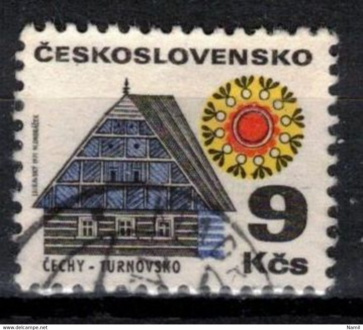 Tchécoslovaquie 1971 Mi 1991 (Yv 1838), Obliteré, Varieté - Position 51/2 - Plaatfouten En Curiosa