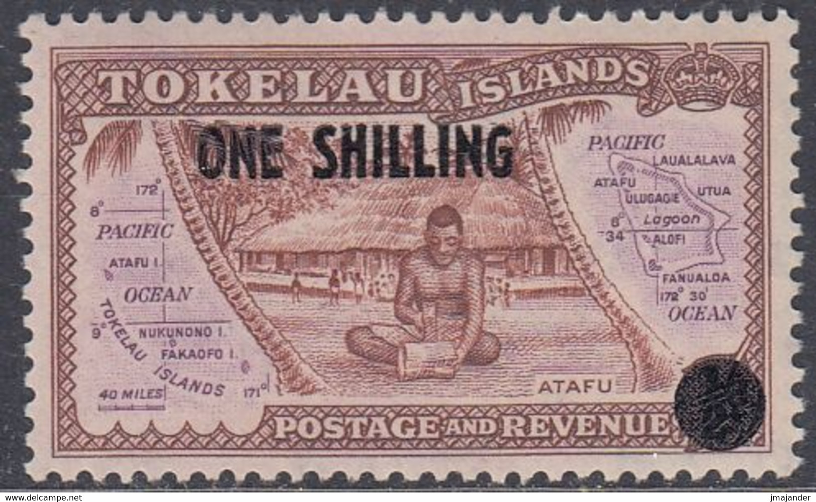 Tokelau Islands 1956 - Definitive Issue: Issue Of 1948 Surcharged - Mi 5 ** MNH [1656] - Tokelau