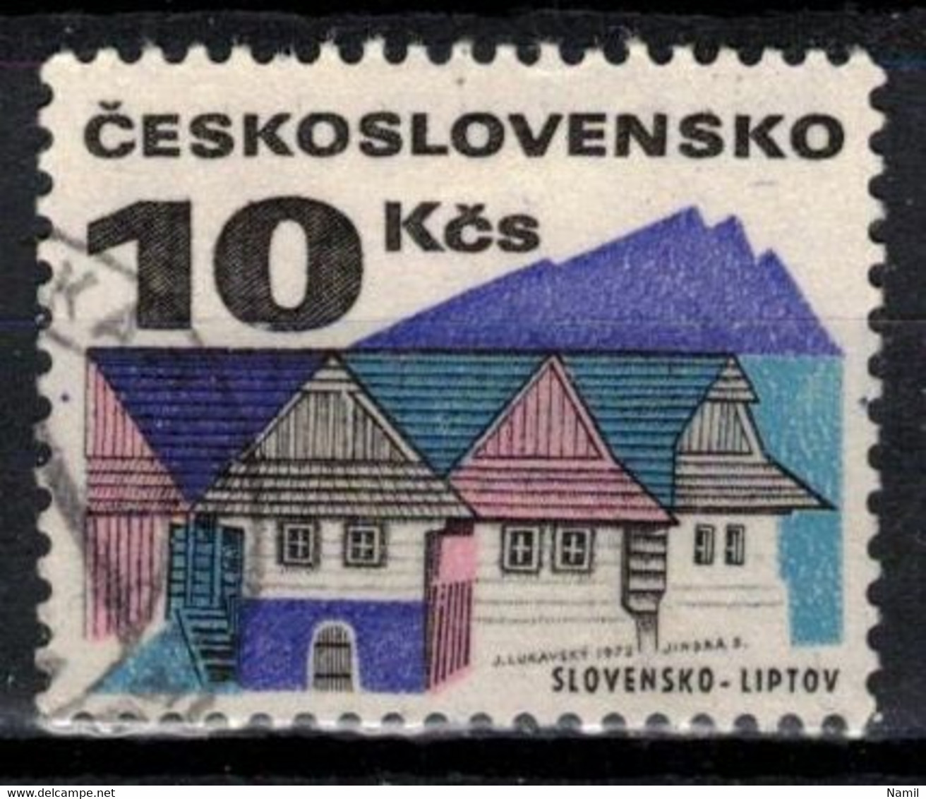 Tchécoslovaquie 1972 Mi 2082 (Yv 1922), Obliteré, Varieté - Position 39/2 - Variétés Et Curiosités