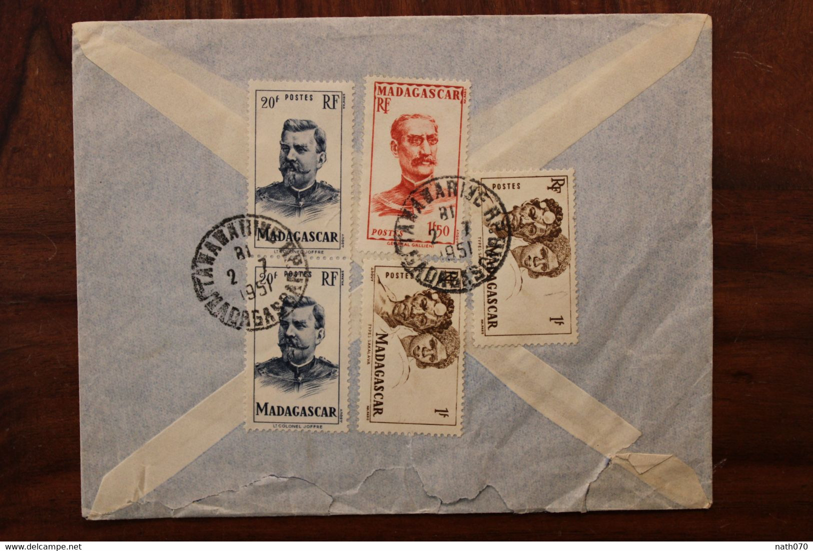 1951 Madagascar France Cover Air Mail France - Covers & Documents