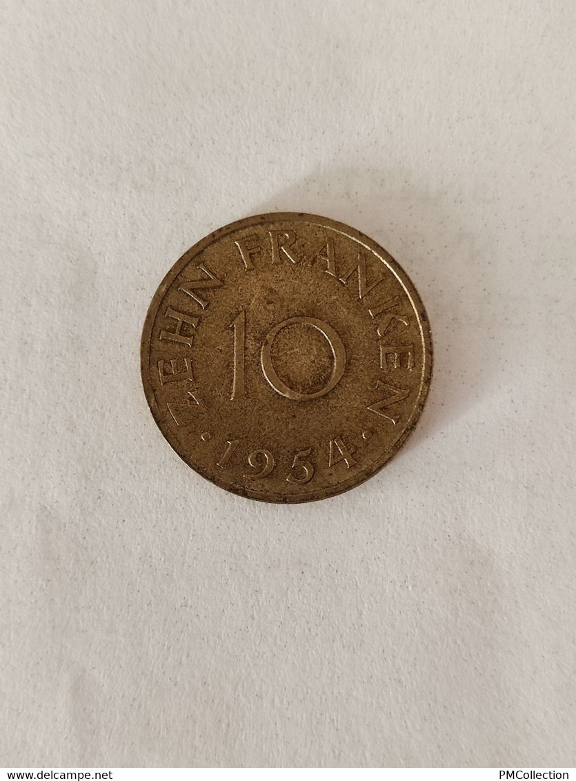 TERRITOIRE DE LA SARRE 10 FRANKEN 1954 - 10 Franken