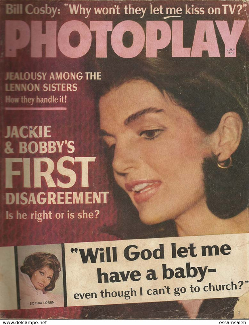 USB40107 Photoplay Movie Magazine July 1966 / Jackie Kennedy / Cover - Divertissement