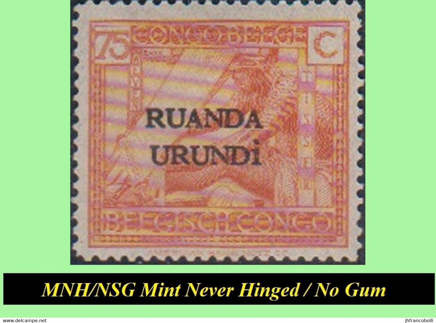 1924+25 ** RUANDA-URUNDI RU 050/060 MNH/NSG VLOORS SELECTION  ( x 12 stamps ) [ NO GUM ] INCLUDING RU 059+060