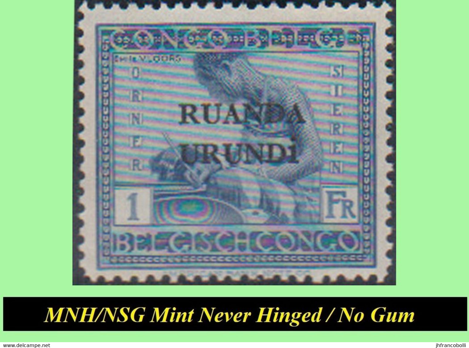 1924+25 ** RUANDA-URUNDI RU 050/060 MNH/NSG VLOORS SELECTION  ( x 12 stamps ) [ NO GUM ] INCLUDING RU 059+060