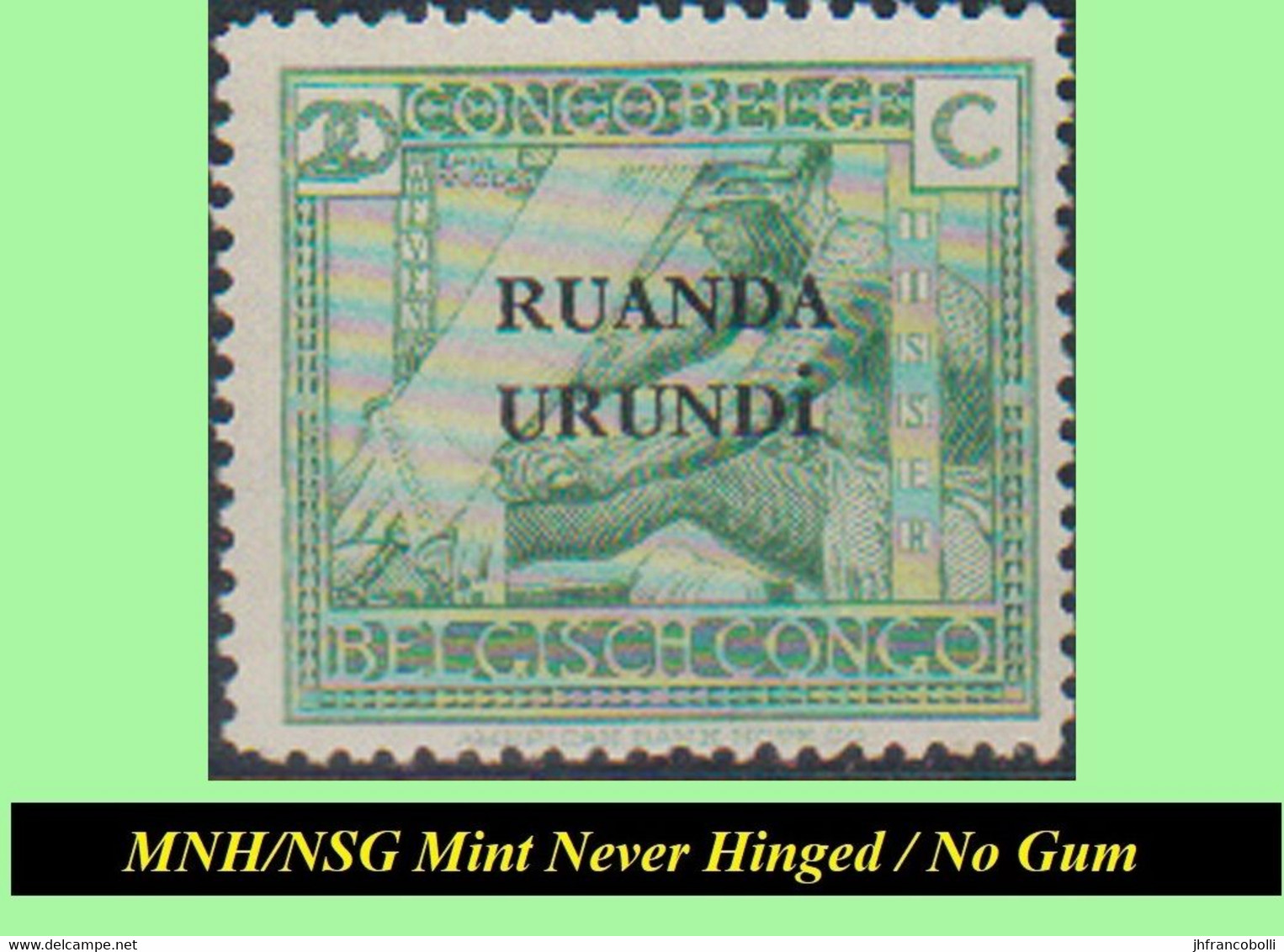 1924+25 ** RUANDA-URUNDI RU 050/060 MNH/NSG VLOORS SELECTION  ( x 12 stamps ) [ NO GUM ] INCLUDING RU 059+060