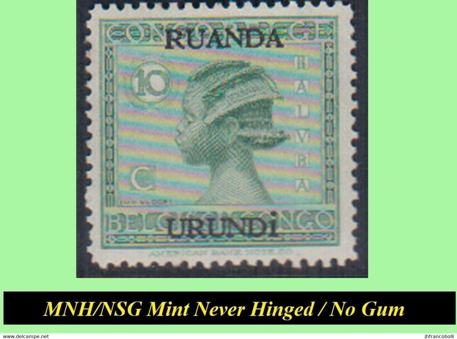 1924+25 ** RUANDA-URUNDI RU 050/060 MNH/NSG VLOORS SELECTION  ( x 12 stamps ) [ NO GUM ] INCLUDING RU 059+060