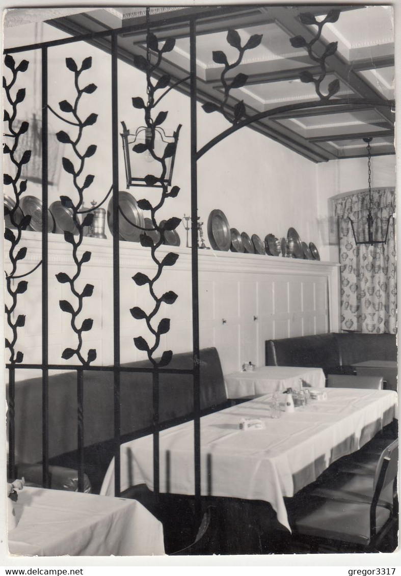 C2127) SCHEIBENBERG - Hotel SÄCHSICHER HOF - Tolle Innenansicht ALT S/W - Scheibenberg