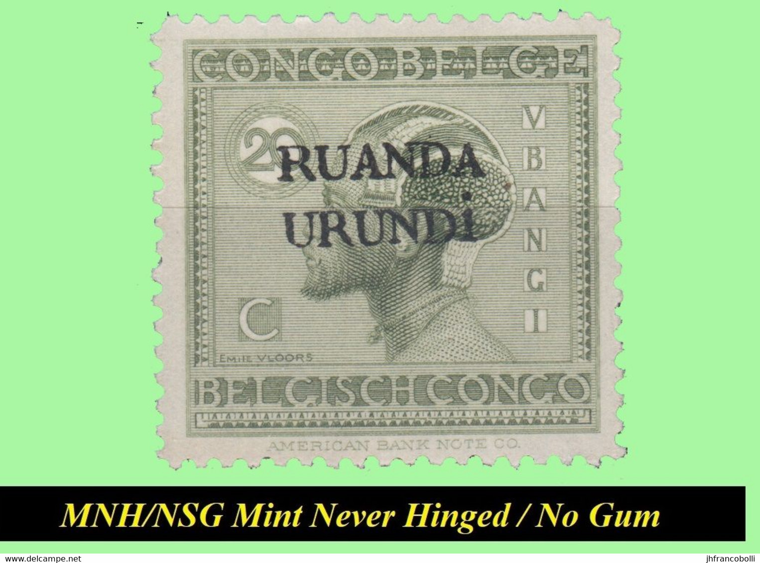 1924+25 ** RUANDA-URUNDI RU 050/060 MNH/NSG SMALL VLOORS [A] SELECTION  ( X 6 Stamps ) [ NO GUM ] INCLUDING RU 058 - Neufs