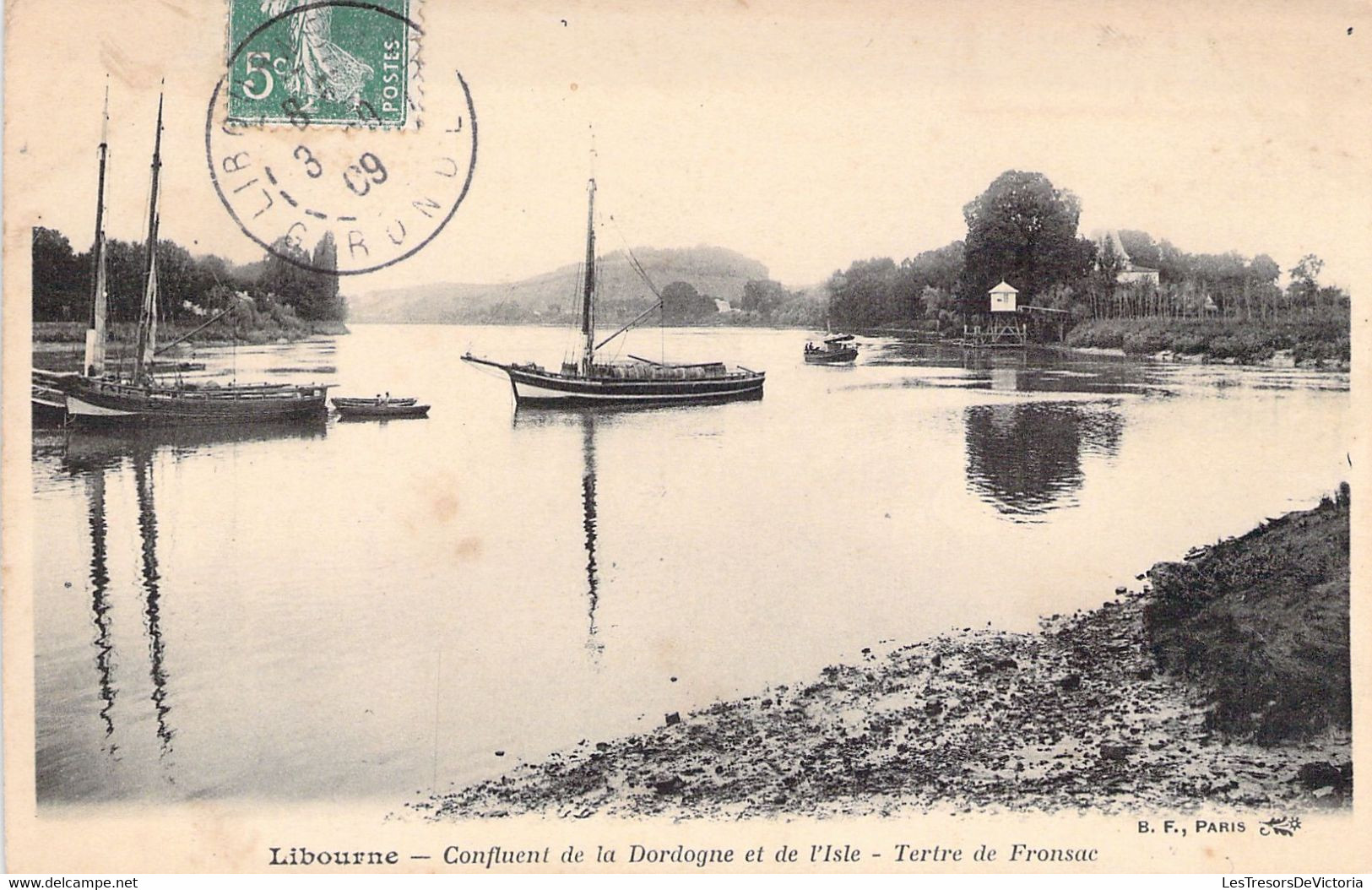 CPA - FRANCE - 33 - LIBOURNE - Confluent De La Dordogne Et De L'Isle - Tertre De Fronsac - BF PARIS - Libourne