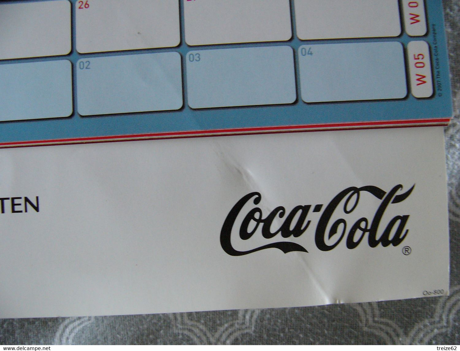 Grand calendrier Coca Cola 2007 12 mois 12 pages illustrations différentes