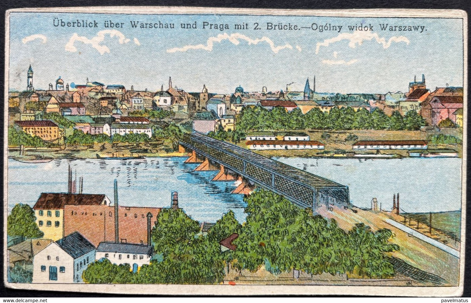 Poland  1915 Feldpost  Austrian Period  Postcard Lowicz 21.11.1915 Ogolny Widok Warszawy - Covers & Documents