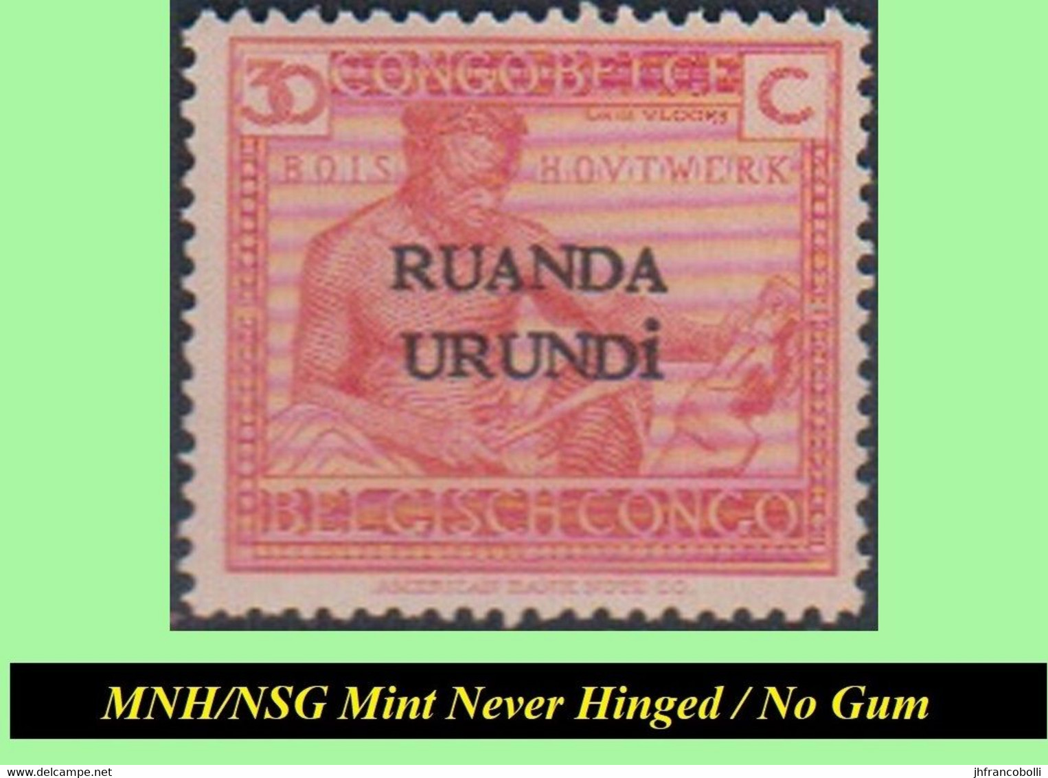 1924+25 ** RUANDA-URUNDI RU 050/060 MNH/NSG VLOORS [B] SELECTION  ( x 12 stamps ) [ NO GUM ] INCLUDING RU 058+057