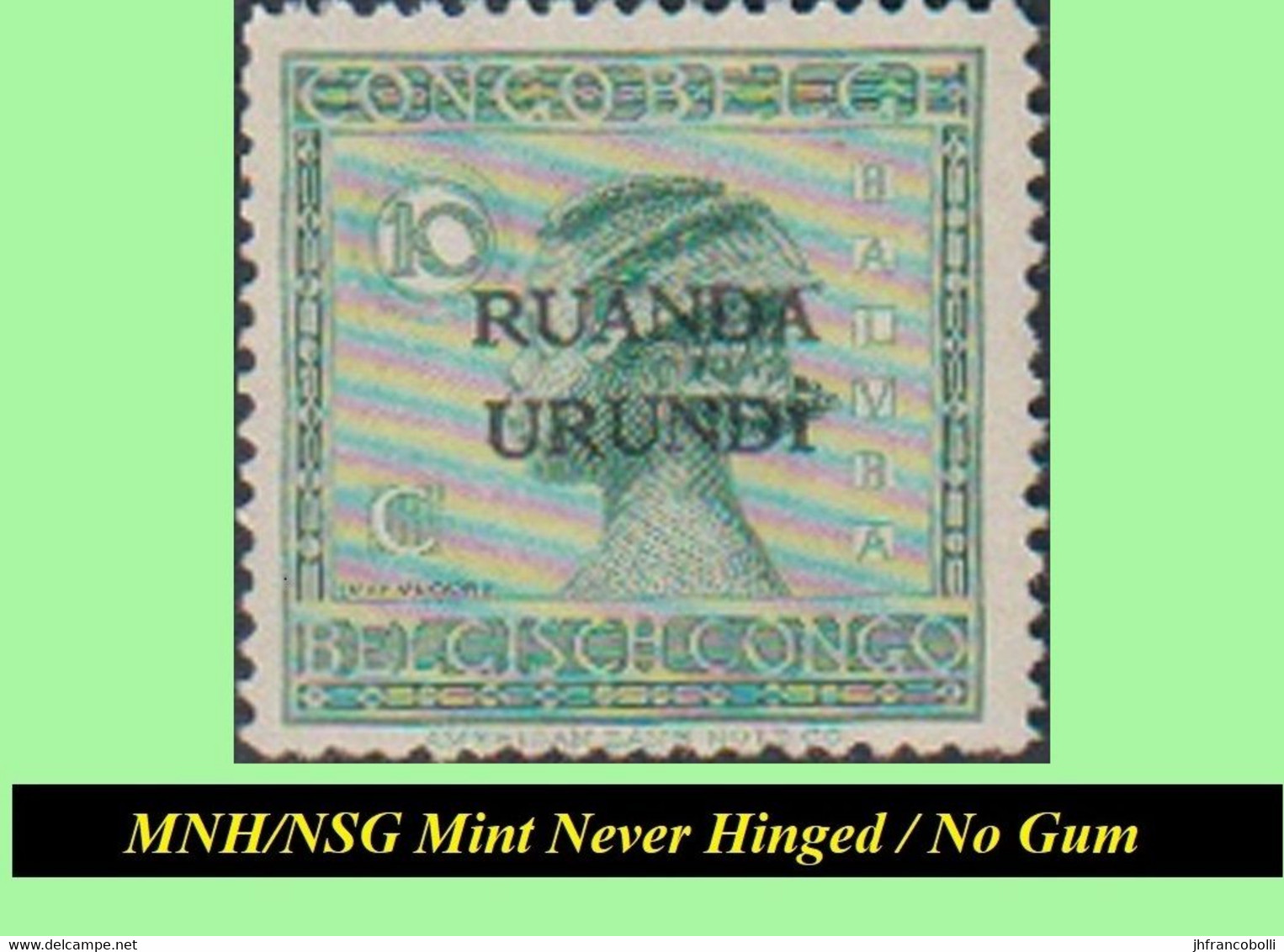 1924+25 ** RUANDA-URUNDI RU 050/060 MNH/NSG VLOORS [B] SELECTION  ( x 12 stamps ) [ NO GUM ] INCLUDING RU 058+057