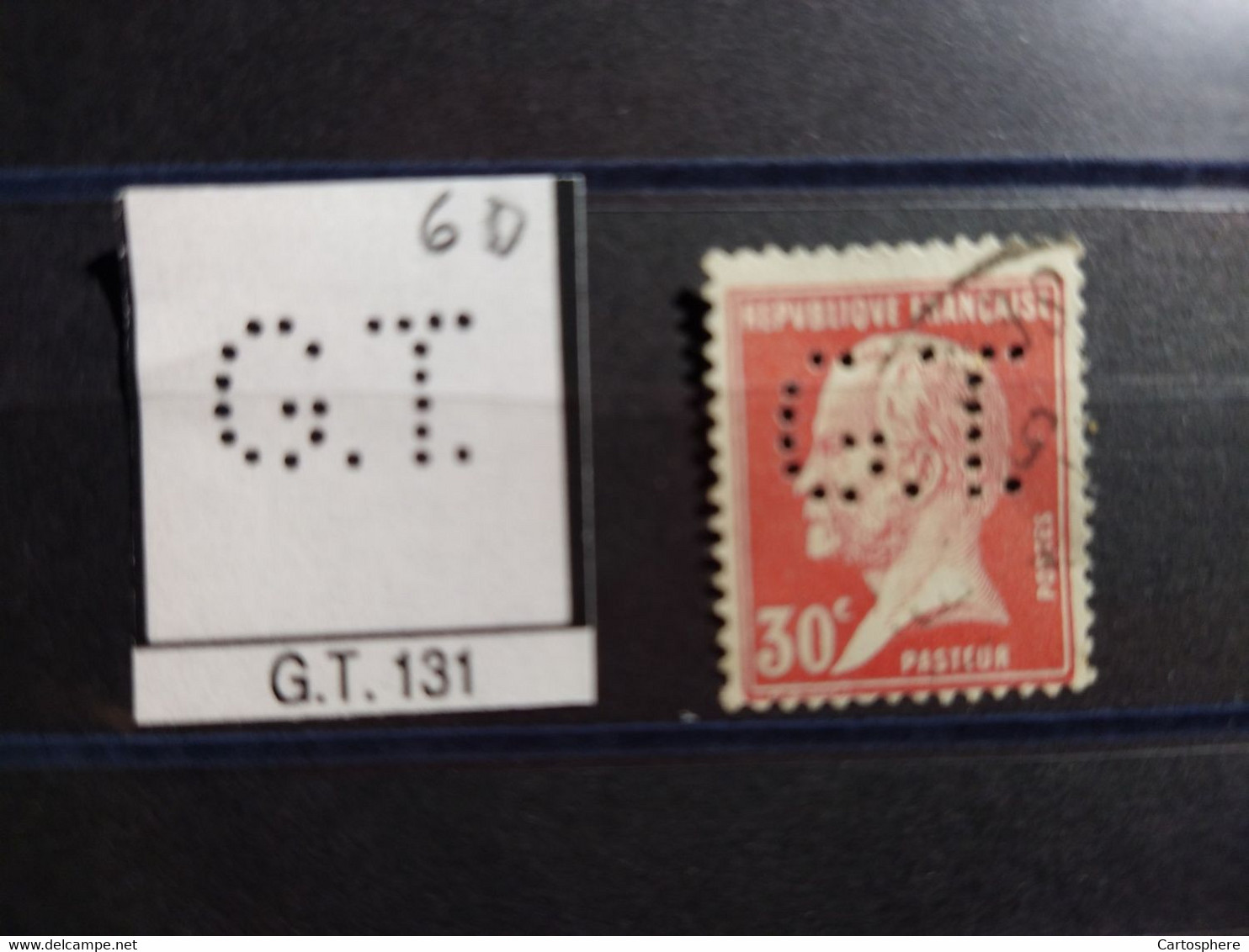 FRANCE TIMBRE GT 131 INDICE 6  PERFORE PERFORES PERFIN PERFINS PERFORATION PERCE  LOCHUNG - Oblitérés