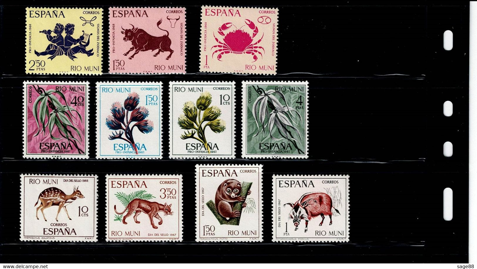 Beau Lot Rio Muni  Timbres * . Varié Dont Animaux - Rio Muni