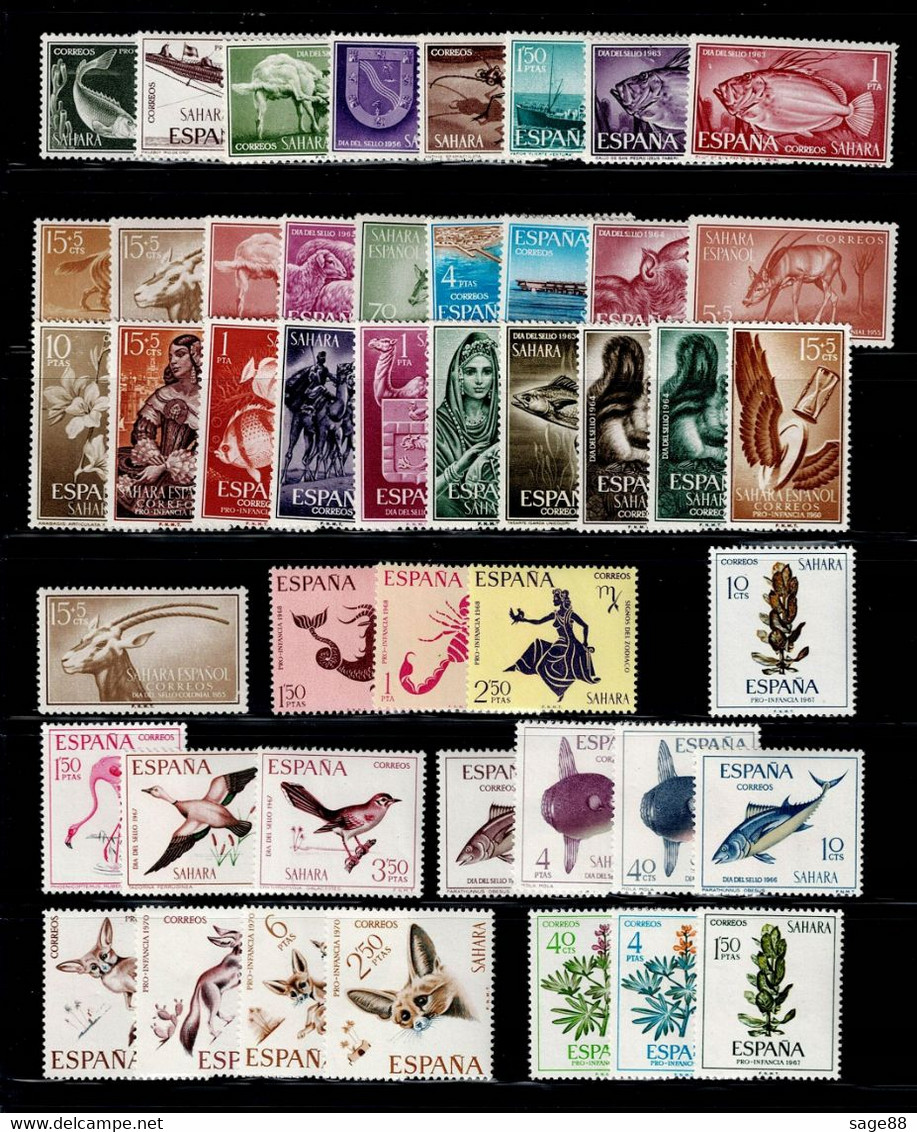 Beau Lot Sahara Espanol  Timbres * . Varié Dont Animaux - Sahara Español