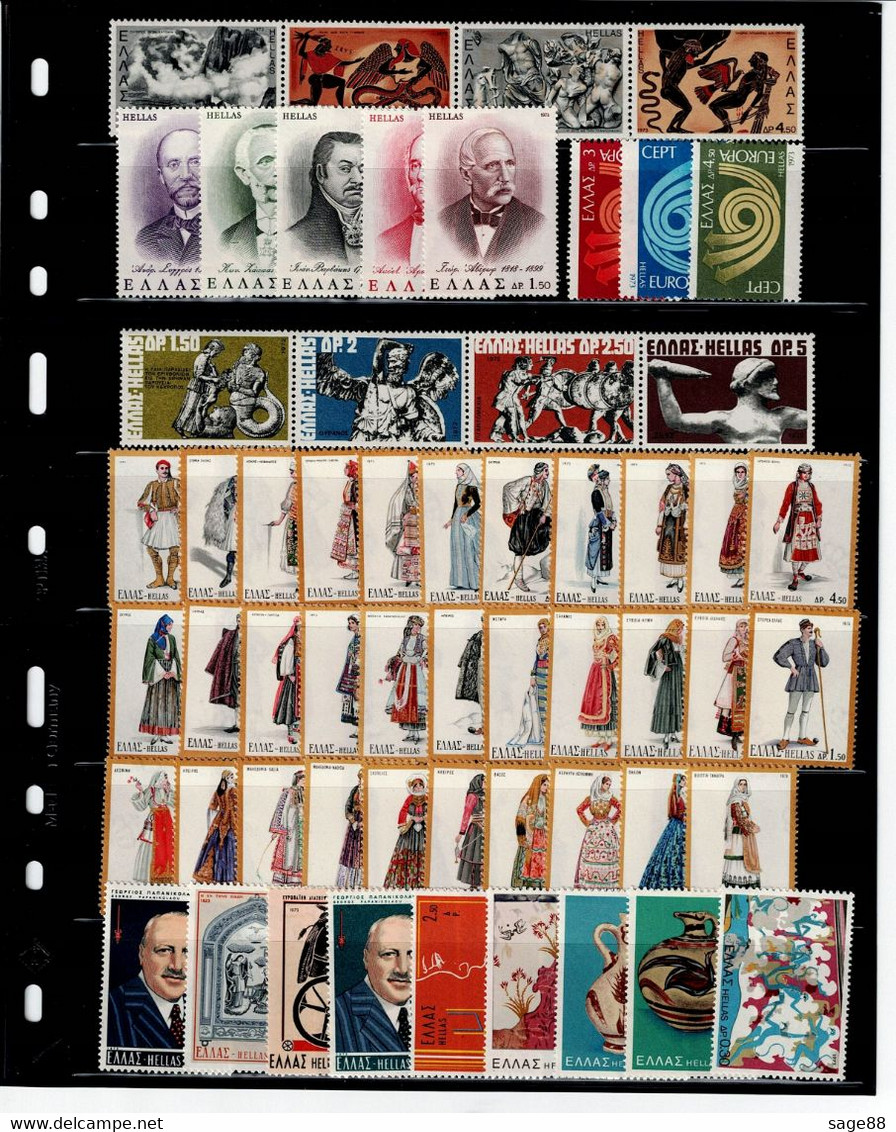 GRECE  Collection > 250 Timbres Neufs ** . SUPERBE - Lotes & Colecciones