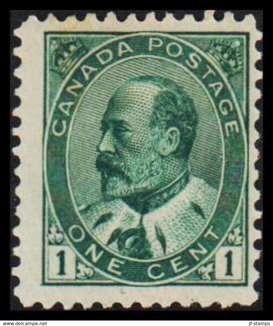 1903-1912. CANADA. EDWARD ONE CENT. Hinged.  (Michel 77) - JF527542 - Ungebraucht