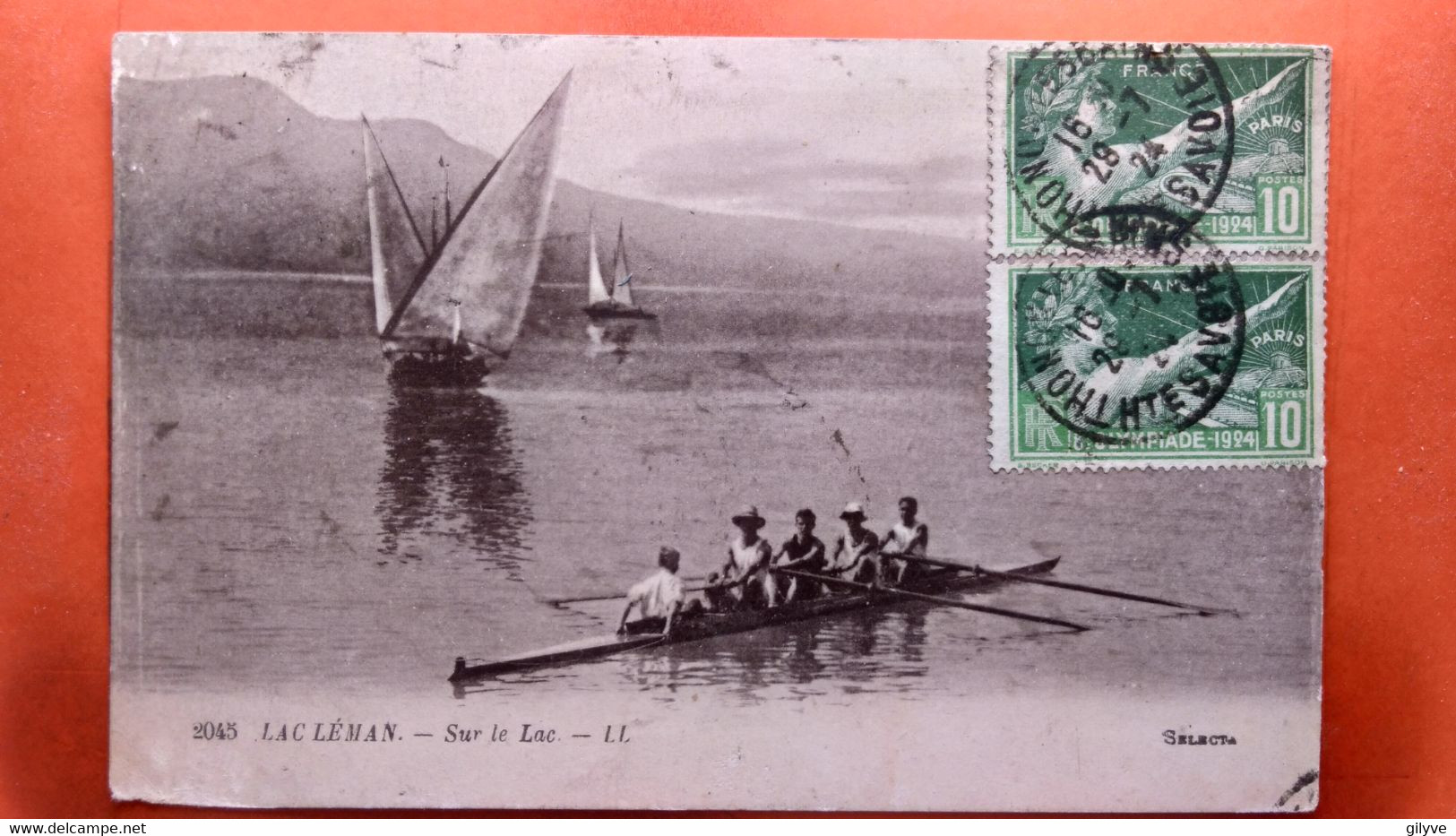 CPA  Lac Léman. Sur Le Lac. Aviron. Bateaux.   (W.1910) - Canottaggio