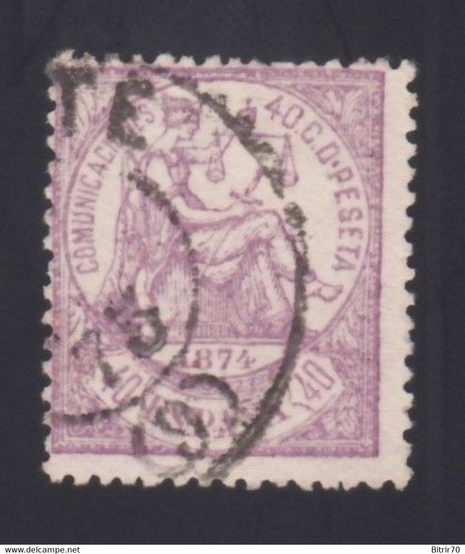 ESAPAÑA, 1874 Edifil 148, 40 C. Violeta. - Usados