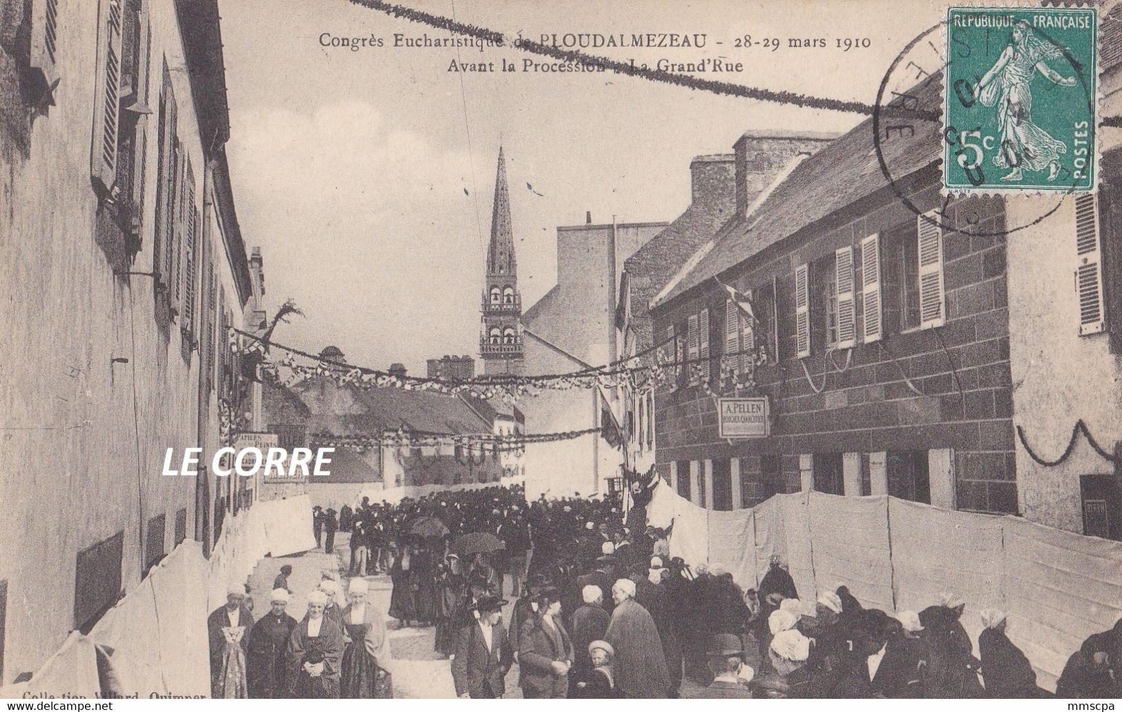 Finistere PLOUDALMEZEAU CONGRES EUCHARISTIQUE 1910 PROCESSION Finistere - Ploudalmézeau