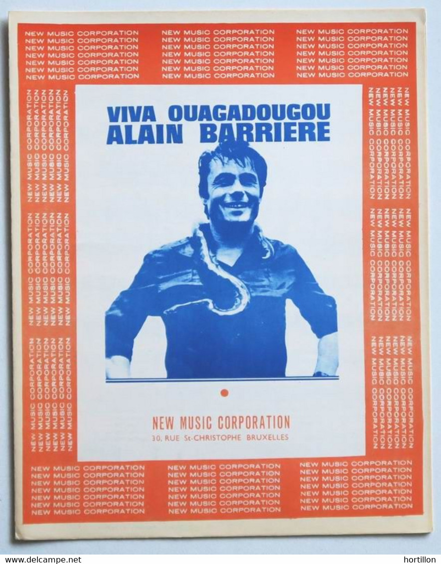 Partition Belge Ancienne Vintage Sheet Music ALAIN BARRIERE : Viva Ouagadougou * 60's Belgian ORANGE - Cancionero