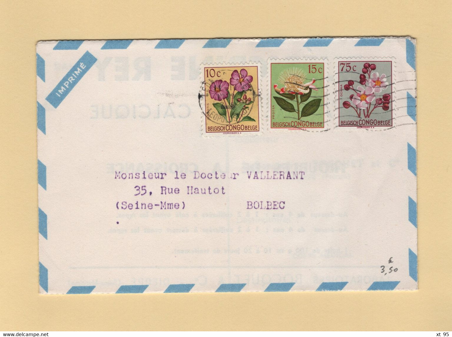 Congo Belge - Imprime Publicitaire Puericrine Rey - Cartas & Documentos