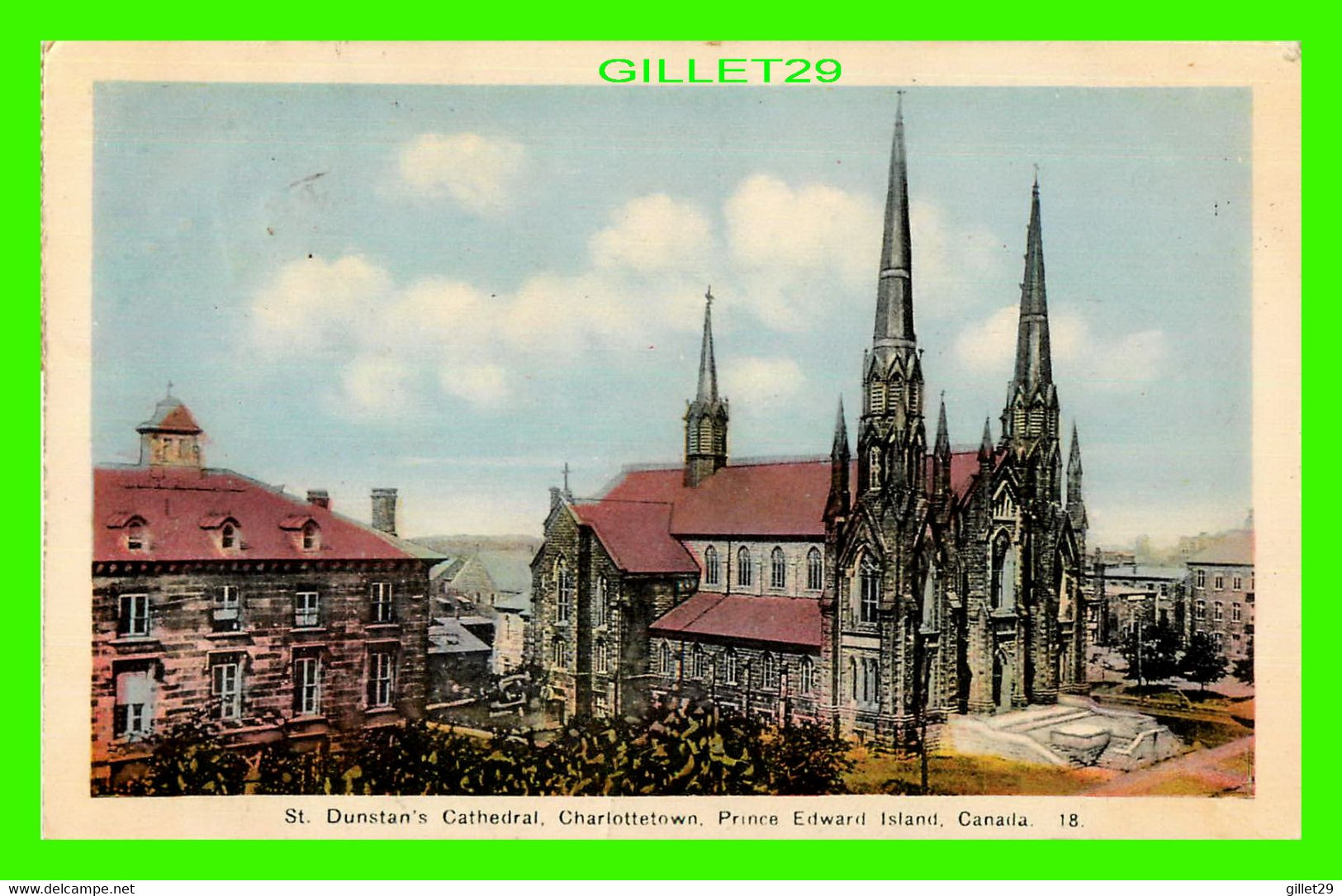 CHARLOTTETOWN, PRINCE EDWARD ISLAND - ST DUNSTAN'S CATHEDRAL - TRAVEL IN 1939 - PECO - - Charlottetown