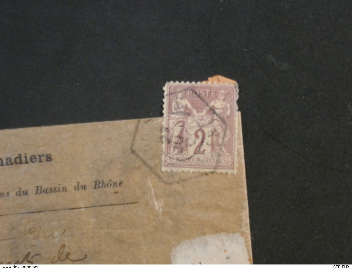 BK7 FRANCE BELLE BANDE JOURNAL ENTIER SEMEUSE 1900  POUR AIX REDISTRIB. A GRENOBLE  +CHEXAGONAL +AFFRANCH. INTERESSANT++ - Bandes Pour Journaux