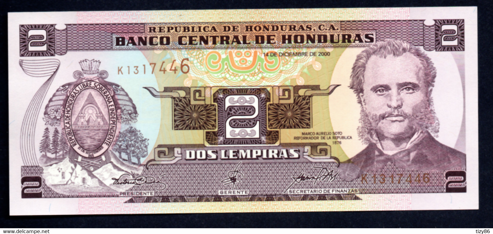 Banconota Honduras - 2 Lempiras 2000  (UNC/FDS) - Honduras