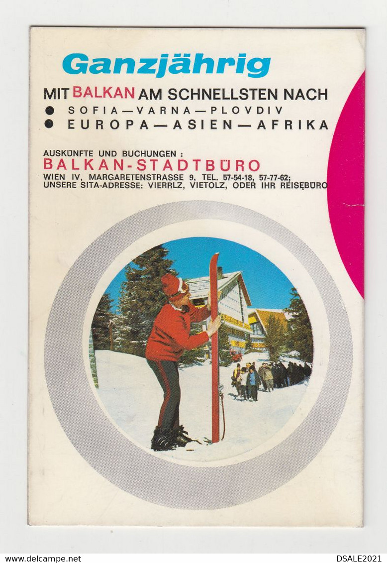 Bulgaria Bulgarishe Fluglinien BALKAN Jet TU-134 Winter 1972 Timetable Flugplan From WIEN Austria (18113) - Horarios