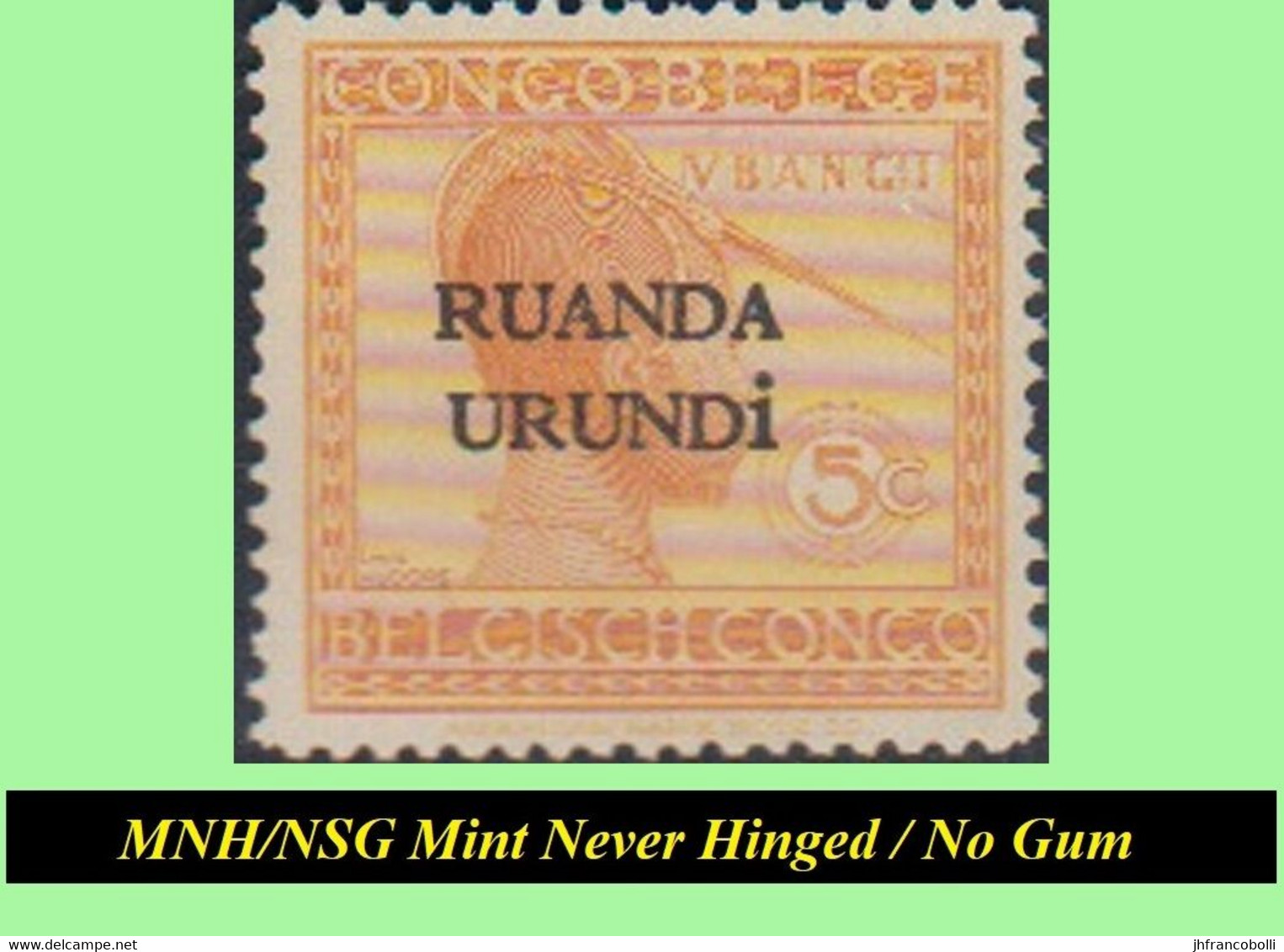 1924+25 ** RUANDA-URUNDI RU 050/060 MNH/NSG SMALL VLOORS [I] SELECTION  ( x 7 stamps ) [ NO GUM ] INCLUDING RU 075