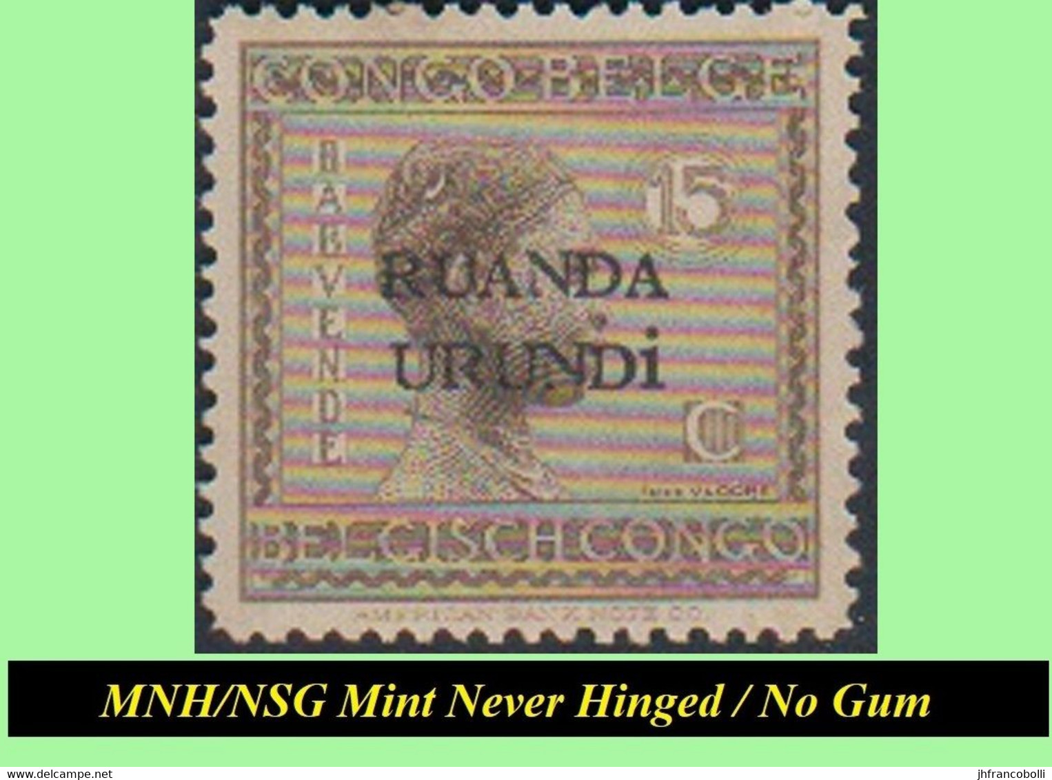1924+25 ** RUANDA-URUNDI RU 050/060 MNH/NSG SMALL VLOORS [I] SELECTION  ( x 7 stamps ) [ NO GUM ] INCLUDING RU 075