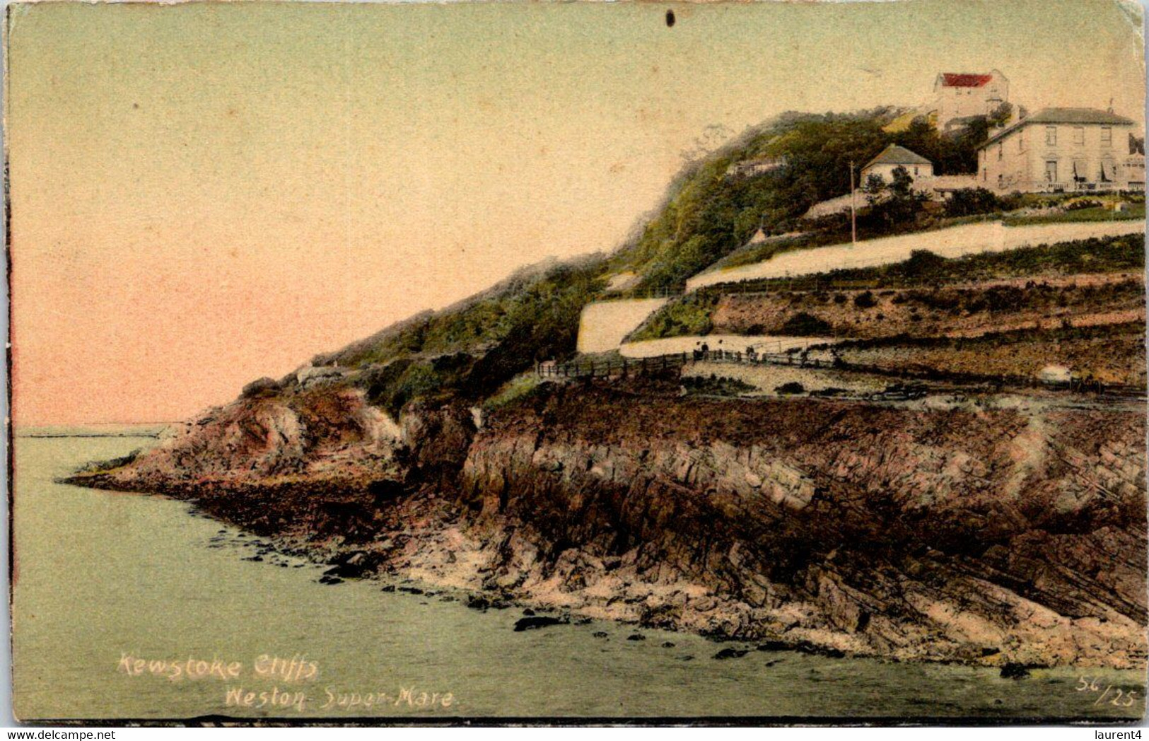 (2 N 6) VERY OLD - Colorised - UK - Weston-super-Mare (Cliffs) - Weston-Super-Mare