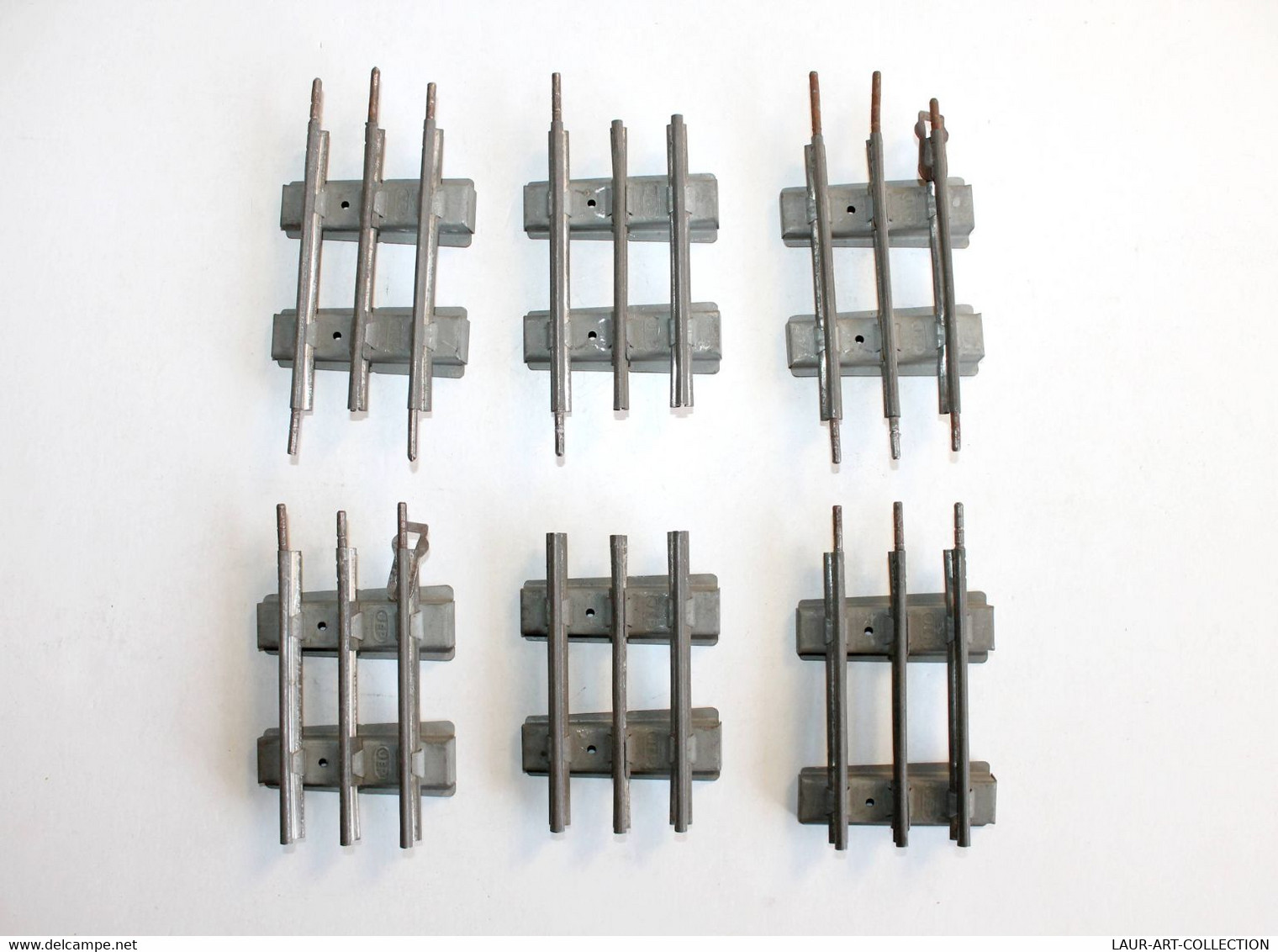 JEP - LOT DE 6 RAIL DROIT PETIT (1/4), ECH:O L=10cm - MINIATURE TRAIN CHEMIN FER - MODELISME FERROVIAIRE (1712.115) - Binari