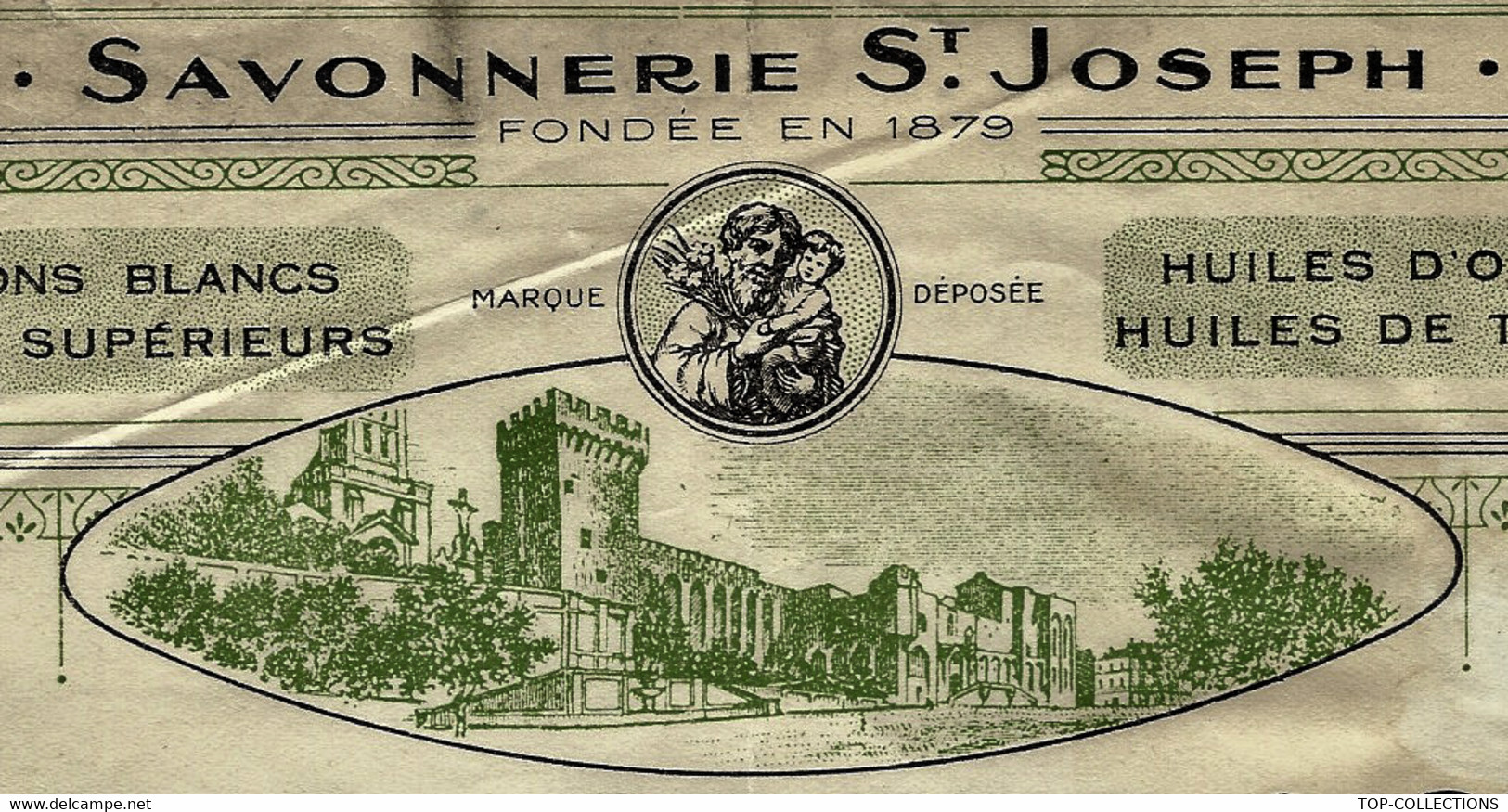 1937 ENTETE SAVONNERIE ST JOSEPH VAGNEUR à Avignon Vaucluse Pour Institution St Joseph Montluçon Allier B.E.V.SCANS - 1900 – 1949