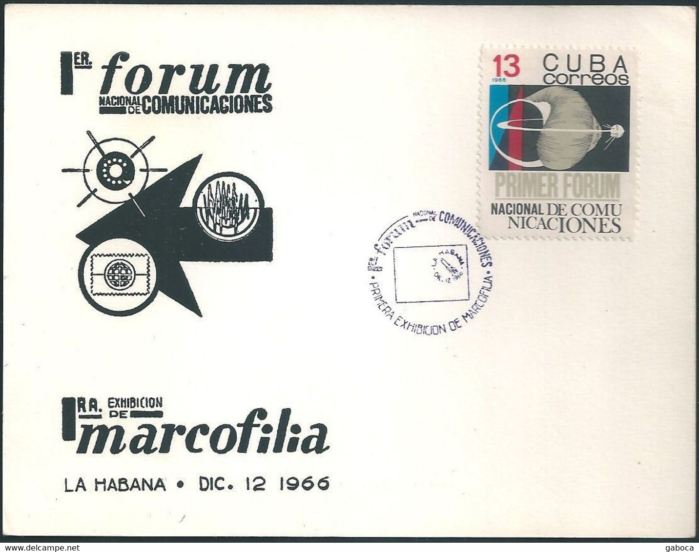 C3480 Kuba Cuba Philately Telecom Space Satellite Special Cover - Sud America