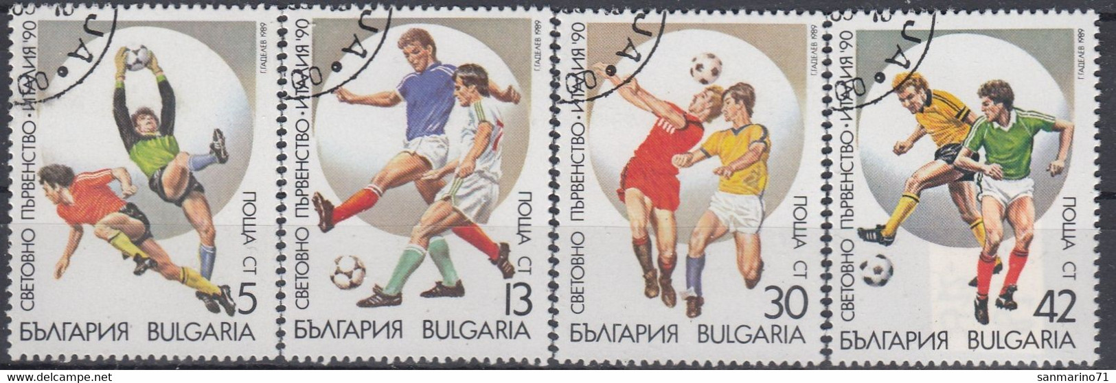 BULGARIA 3795-3798,used,football - Gebruikt