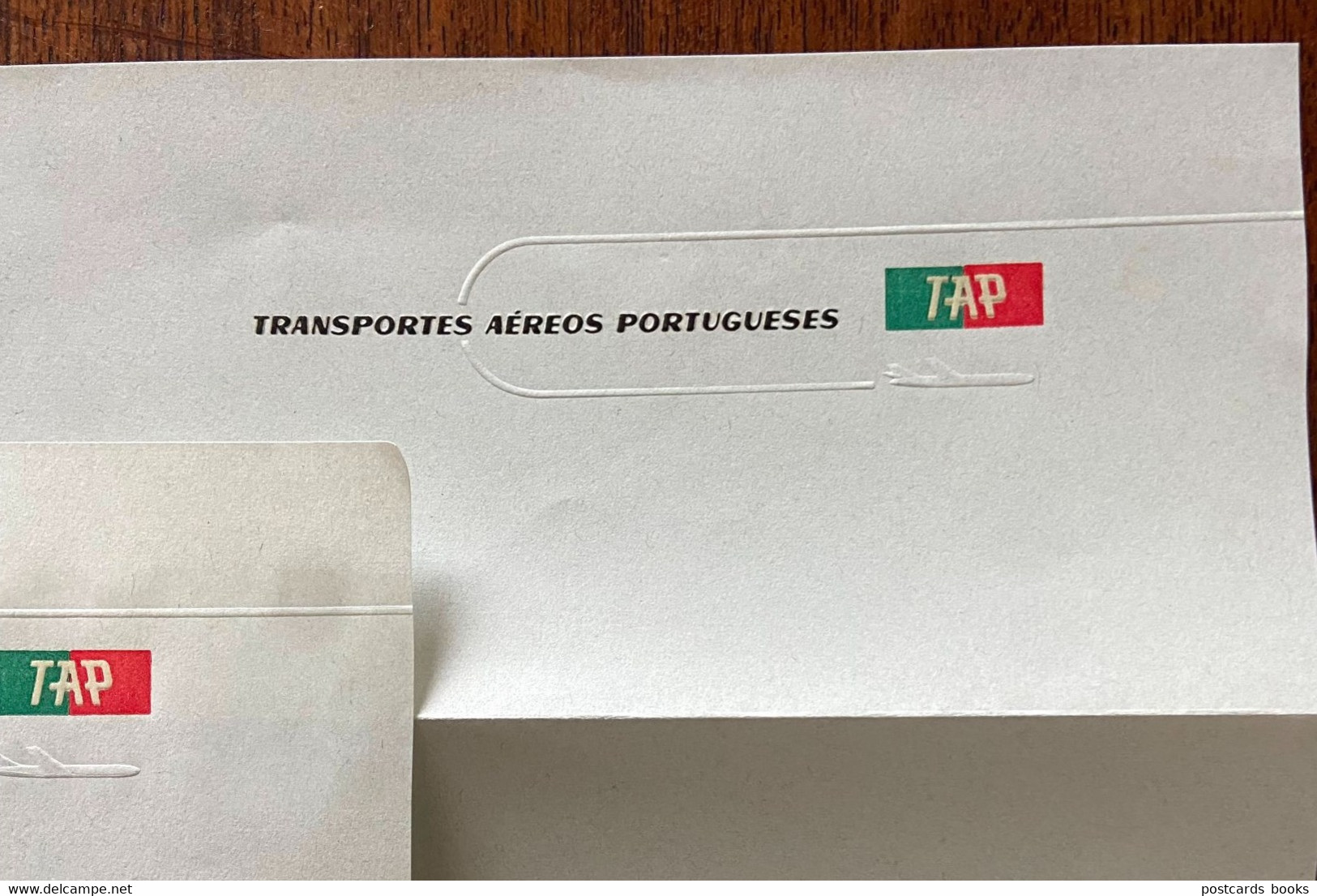 TAP Transportes Aereos Portugueses. 2 Envelopes + 2 Papel De Carta PUBLICIDADE - Stationary Aviation (now Air Portugal) - Cancelleria