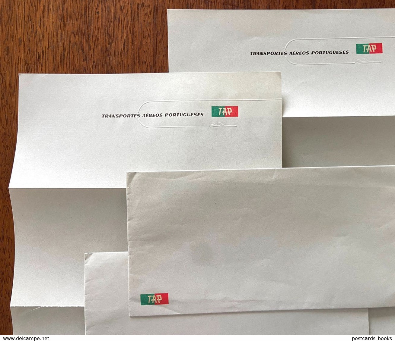 TAP Transportes Aereos Portugueses. 2 Envelopes + 2 Papel De Carta PUBLICIDADE - Stationary Aviation (now Air Portugal) - Papiere