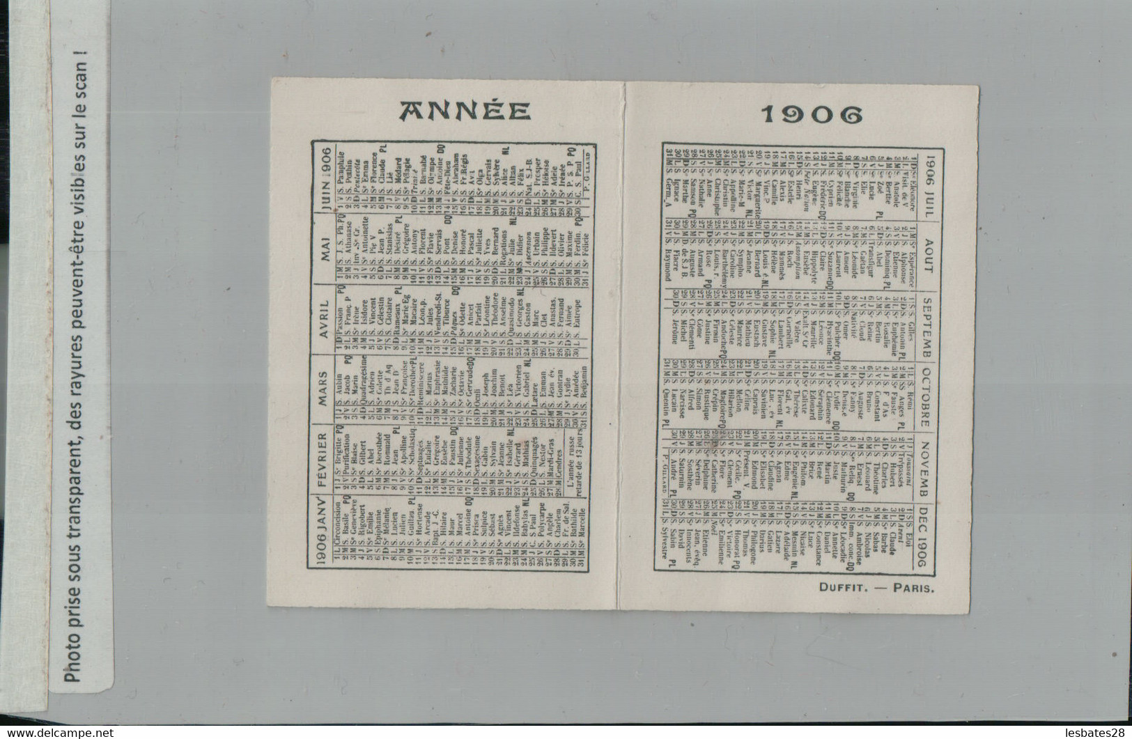 CALENDRIERS PETIT FORMAT  Calendrier  1906 Allégorie Portrait Féminin 2022 DEC 333) - Kleinformat : 1901-20