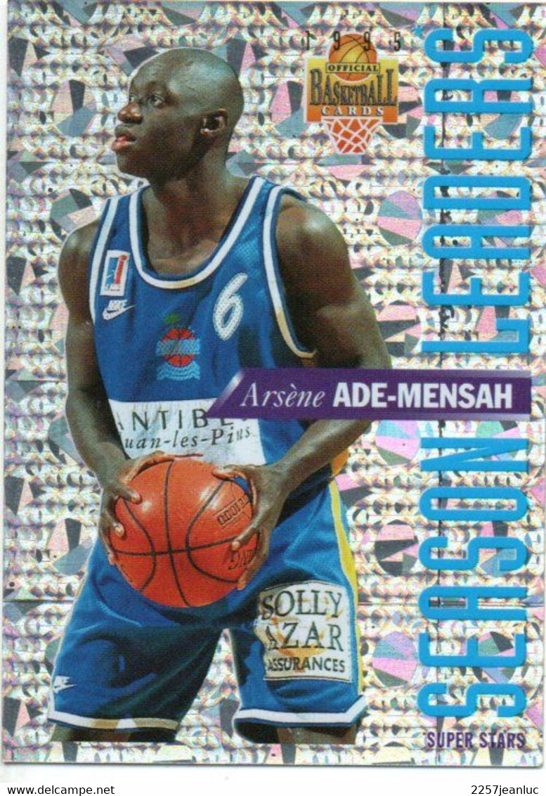 Arsène Ade - Mensah Carte Official  Basket Ball Cards1995 N :SL18 *  Pub Panini SNB & LNB - Basket-ball