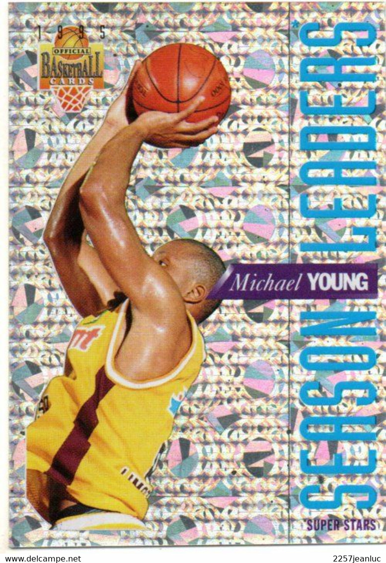 Michael Yourg -  Carte Official  Basket Ball Cards1995 N :SL09 *  Pub Panini SNB & LNB - Baloncesto