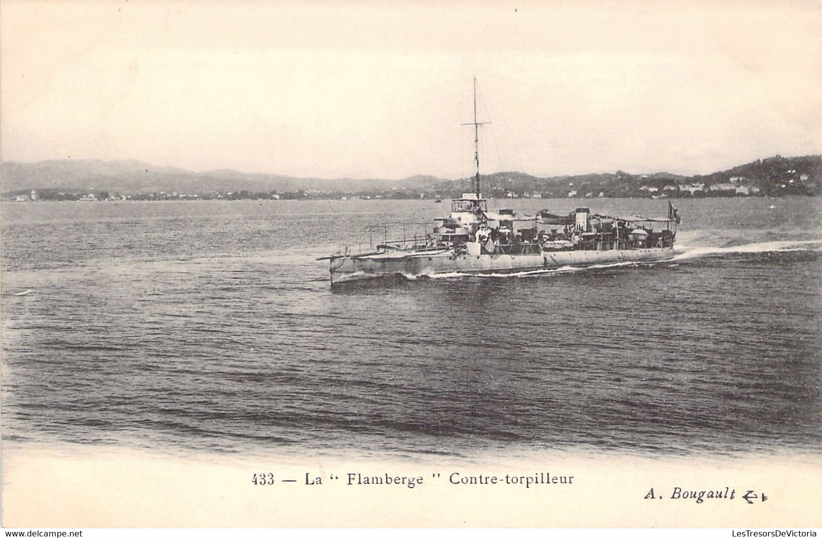 CPA Transport - Bateau - Guerre - La FLAMBERGUE - Contre Torpilleur - A Bougault - Warships